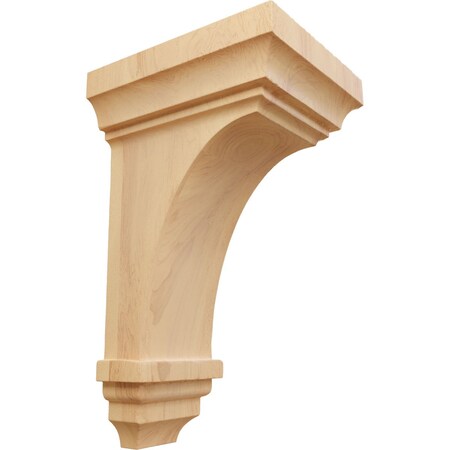 Ekena Millwork 4"W x 4 3/4"D x 8"H Small Jefferson Wood Corbel, Red Oak CORW04X04X08JERO